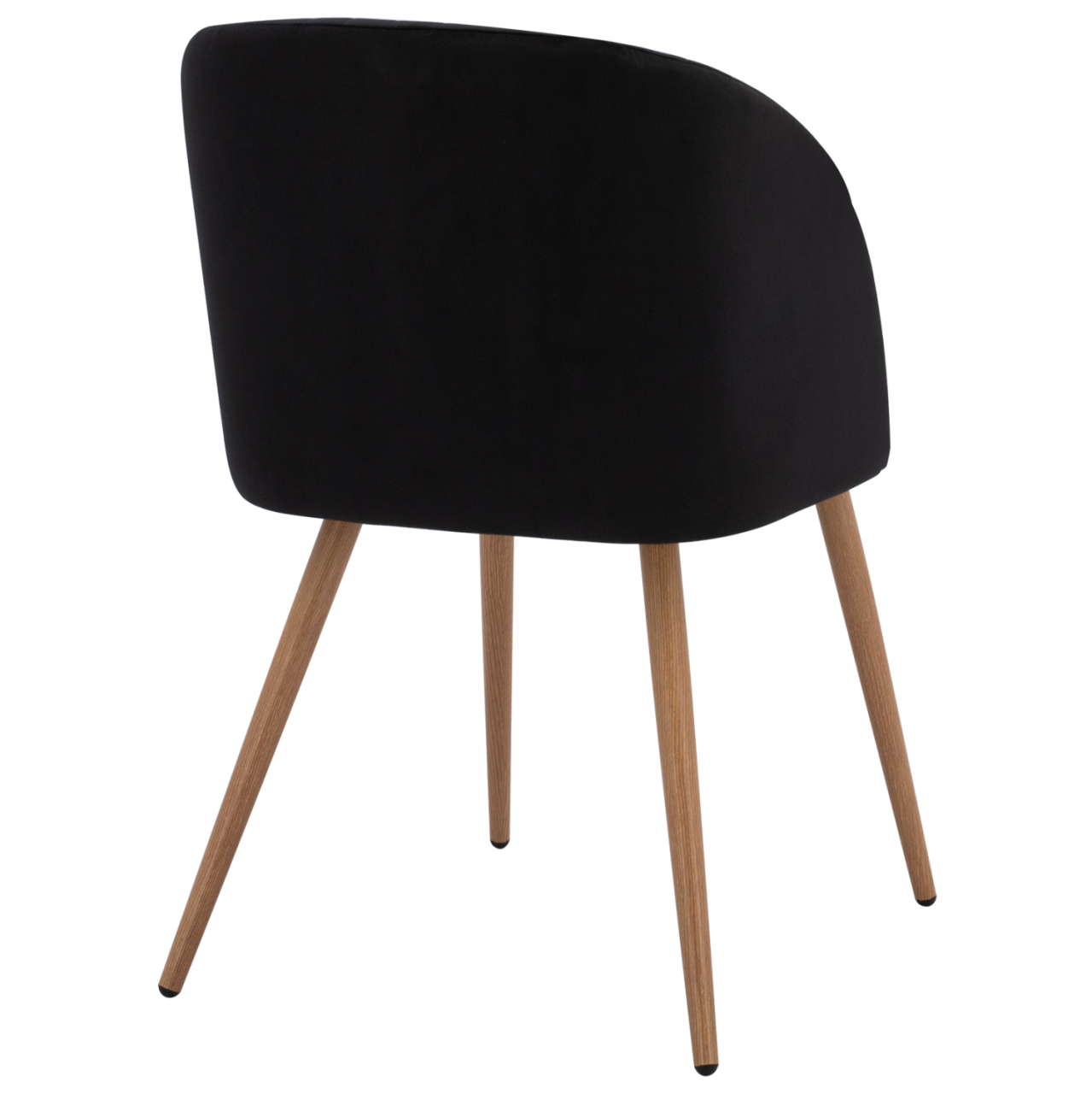 Armchair Leah with Velvet Black and Metallic Legs HM8543.04 53x57x81 cm. [5]
