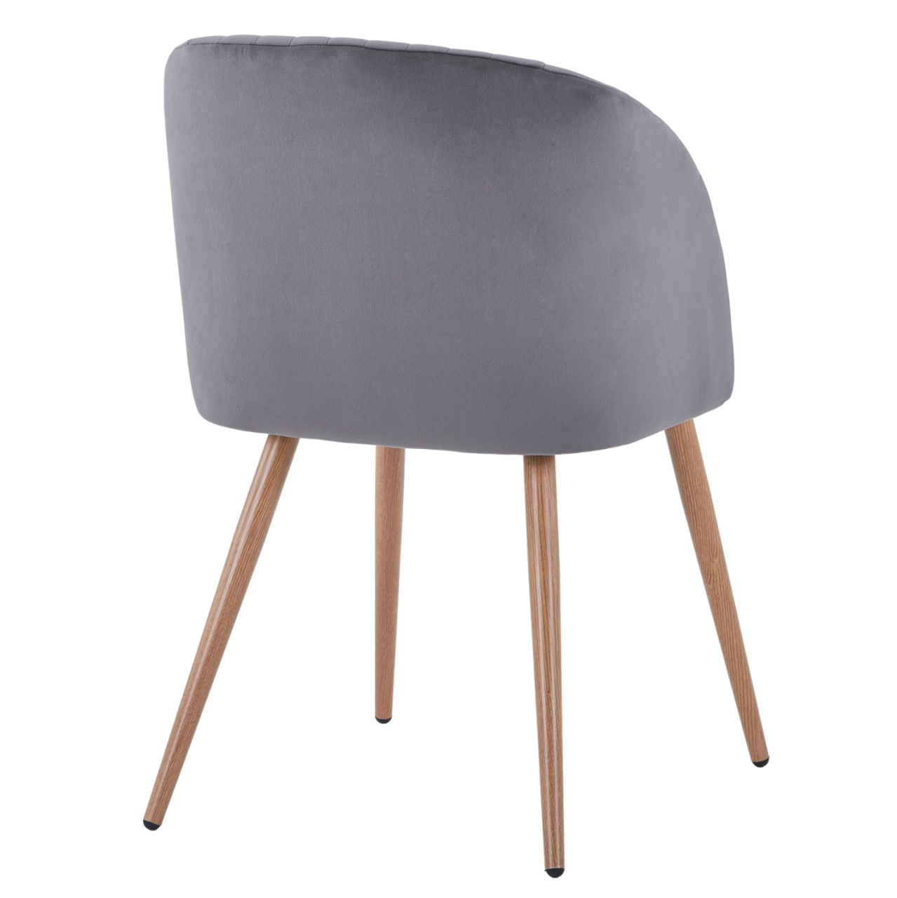 Armchair Leah with velvet grey and metallice legs HM8543.01 51x58x80 cm [5]