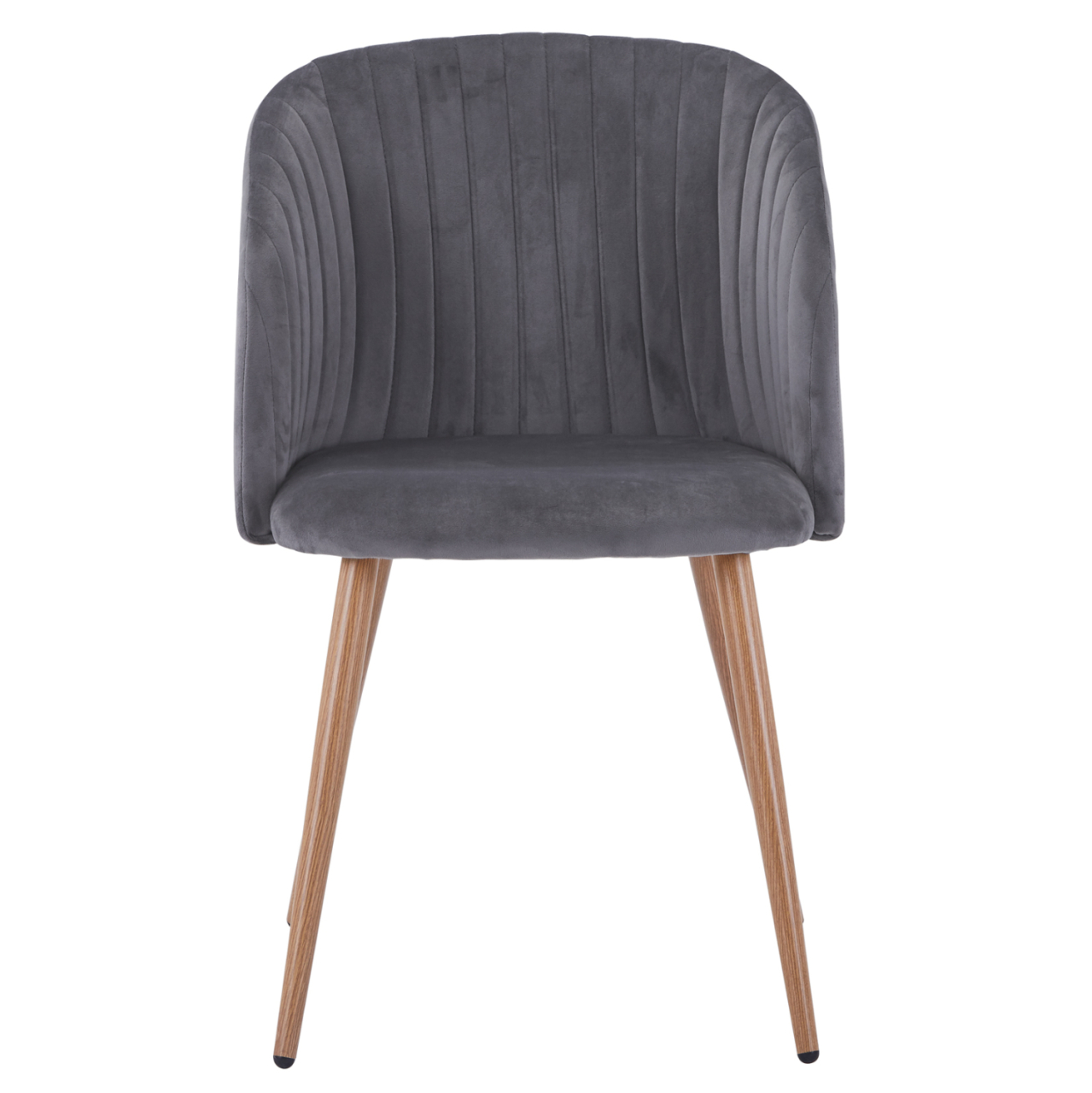 Armchair Leah with velvet grey and metallice legs HM8543.01 51x58x80 cm [3]