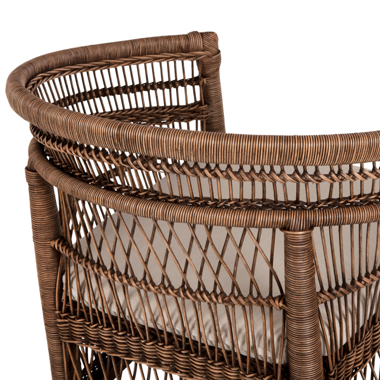 ARMCHAIR MALAWI HM9635.01 MAHOGANY WOOD WITH RATTAN IN BROWN--B'RATED 80x70x86Hcm. [9]
