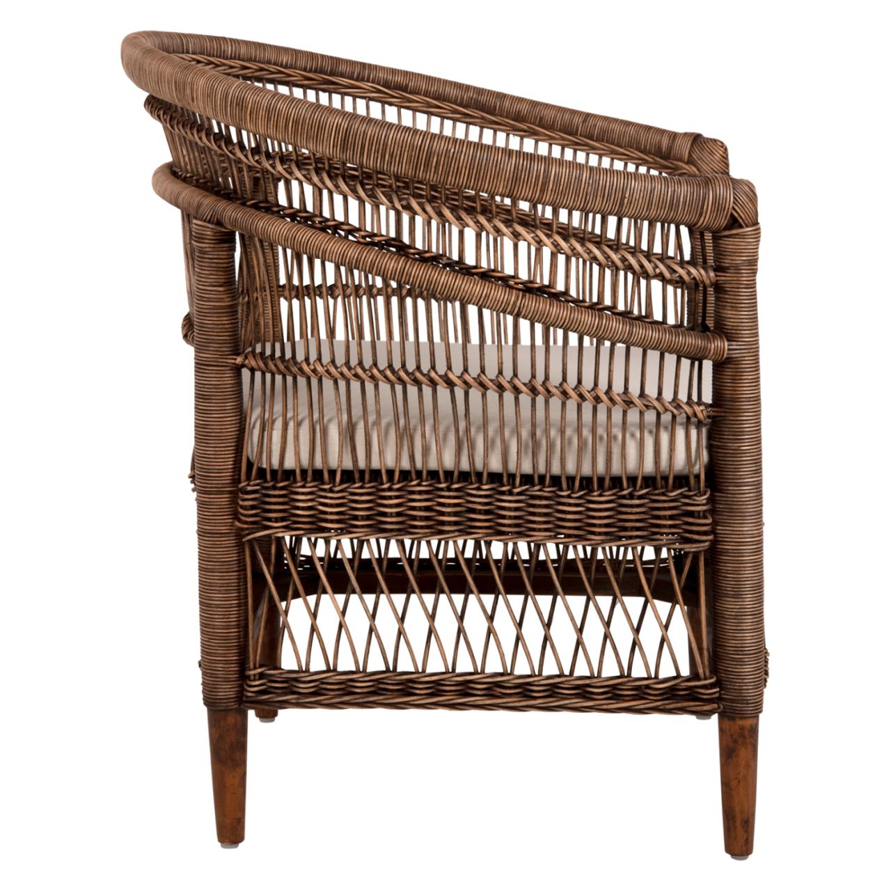 ARMCHAIR MALAWI HM9635.01 MAHOGANY WOOD WITH RATTAN IN BROWN--B'RATED 80x70x86Hcm. [4]