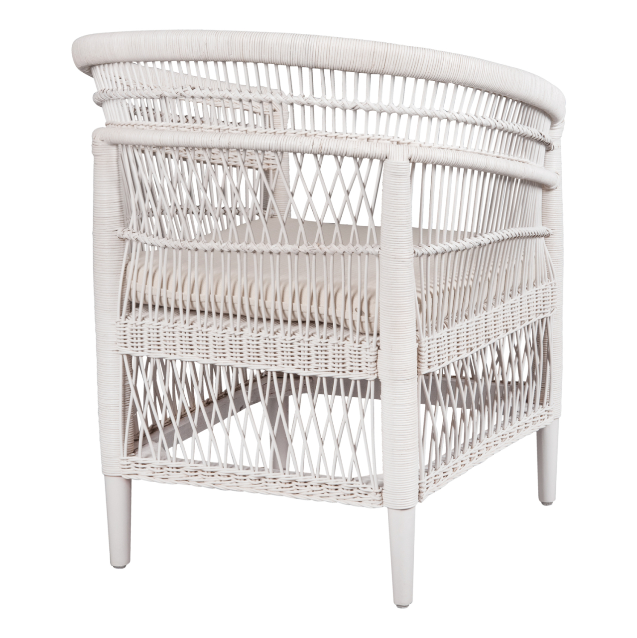 ARMCHAIR MALAWI HM9635.02 MAHOGANY WOOD WITH RATTAN IN WHITE--B'RATED 80x70x86Hcm. [5]
