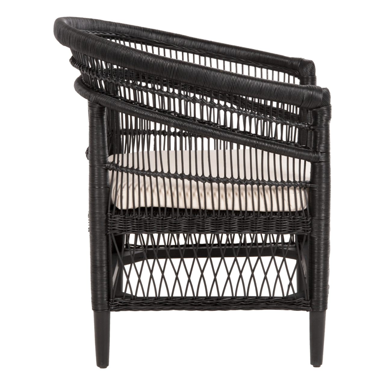 ARMCHAIR MALAWI HM9635.03 MAHOGANY WOOD WITH RATTAN IN BLACK--B'RATED 80x70x86Hcm. [4]