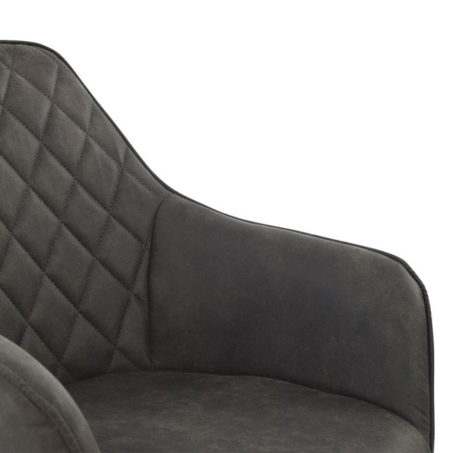 Armchair Mando HM8006.10 with grey Nubuck fabric 60x60x84cm [7]