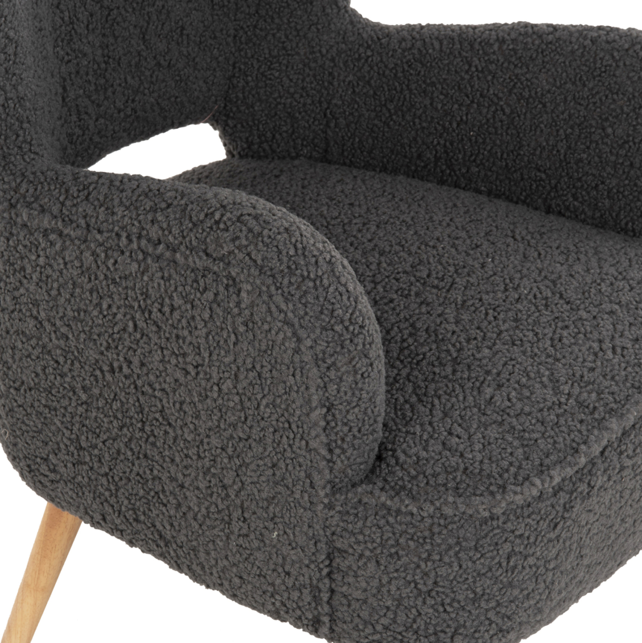 ARMCHAIR MYLIE HM8394.21 GREY BOUCLE FABRIC 66X75X93Hcm. [8]