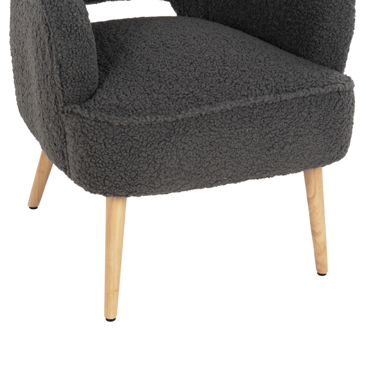 ARMCHAIR MYLIE HM8394.21 GREY BOUCLE FABRIC 66X75X93Hcm. [10]