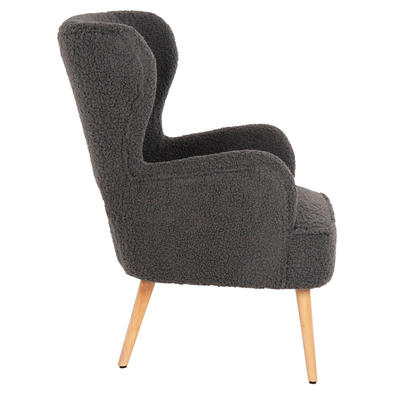 ARMCHAIR MYLIE HM8394.21 GREY BOUCLE FABRIC 66X75X93Hcm. [4]