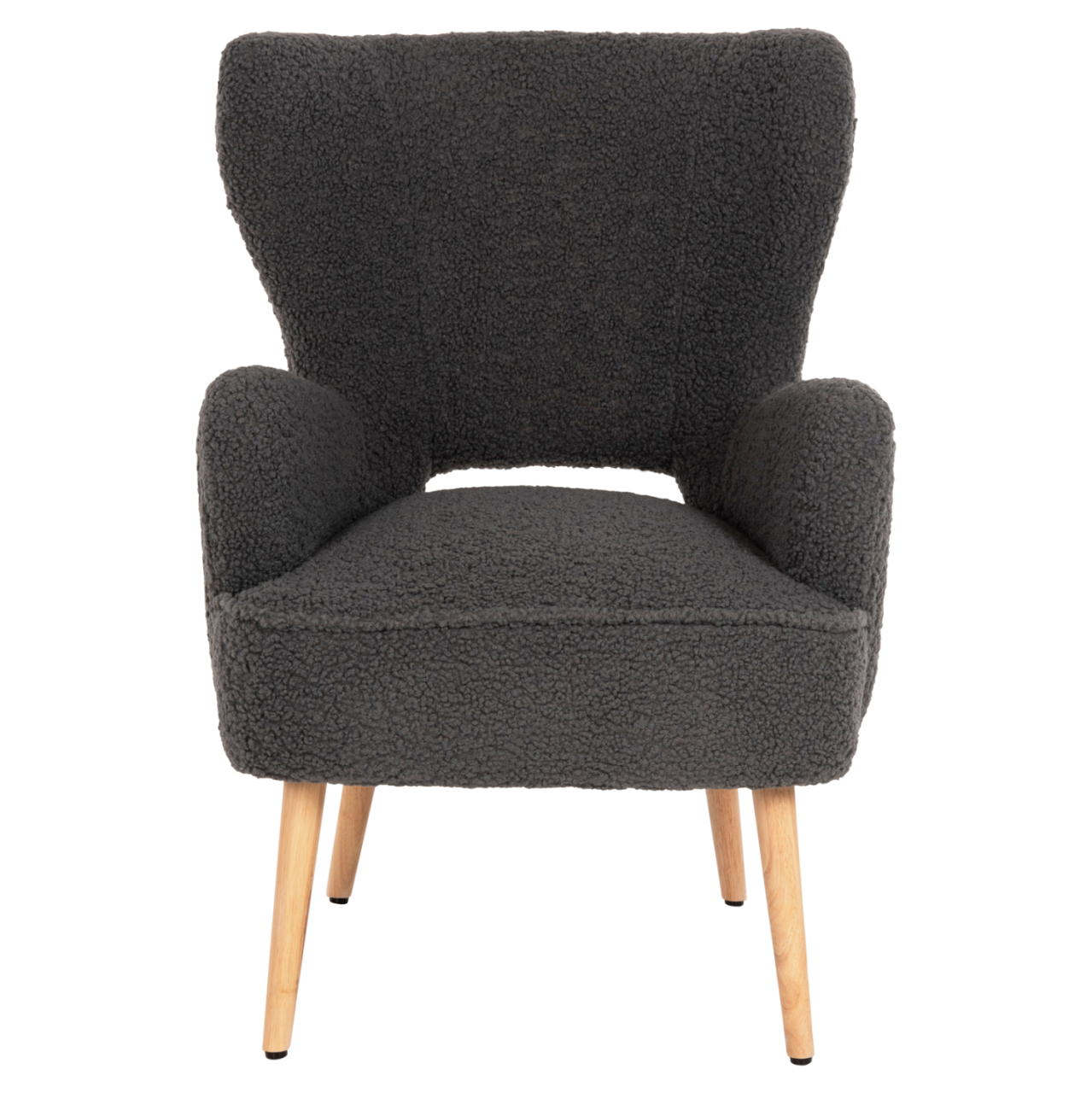 ARMCHAIR MYLIE HM8394.21 GREY BOUCLE FABRIC 66X75X93Hcm. [3]