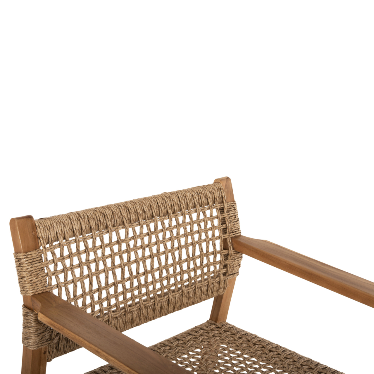 ARMCHAIR NARLEY HM9824 TEAK WOOD-SYNTHETIC ROPE IN NATURAL COLOR 60.5x52x76Hcm. [7]