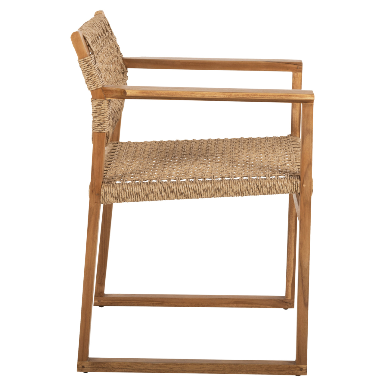 ARMCHAIR NARLEY HM9824 TEAK WOOD-SYNTHETIC ROPE IN NATURAL COLOR 60.5x52x76Hcm. [4]