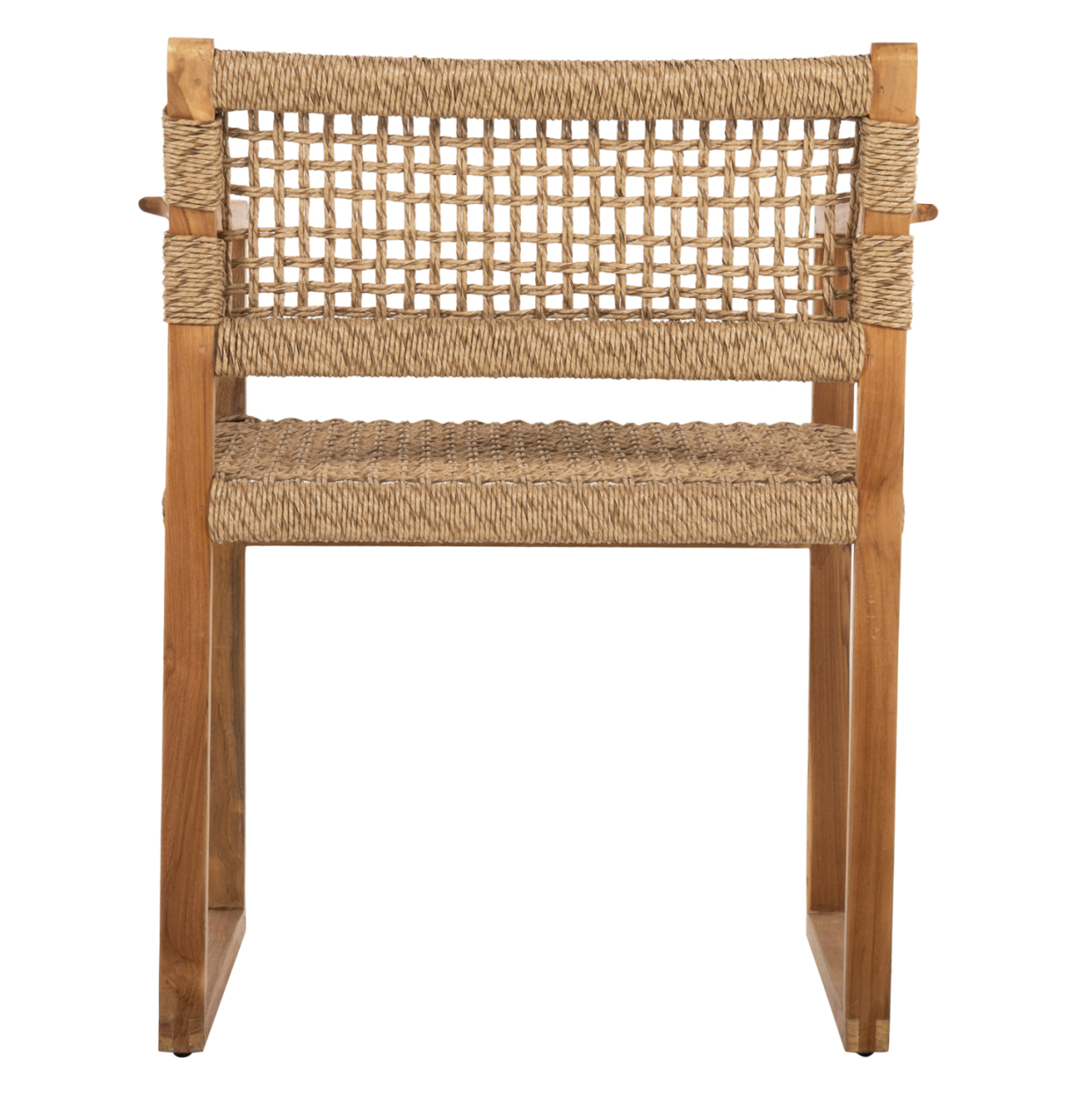 ARMCHAIR NARLEY HM9824 TEAK WOOD-SYNTHETIC ROPE IN NATURAL COLOR 60.5x52x76Hcm. [6]