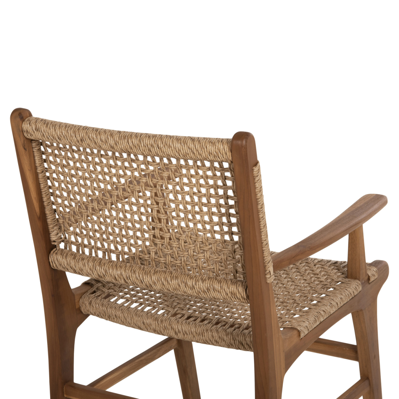 ARMCHAIR NESHA ΗΜ9385.11 SOLID TEAK NATURAL COLOR KNITTED RATTAN ROPE 57.5x59x90Hcm. [9]