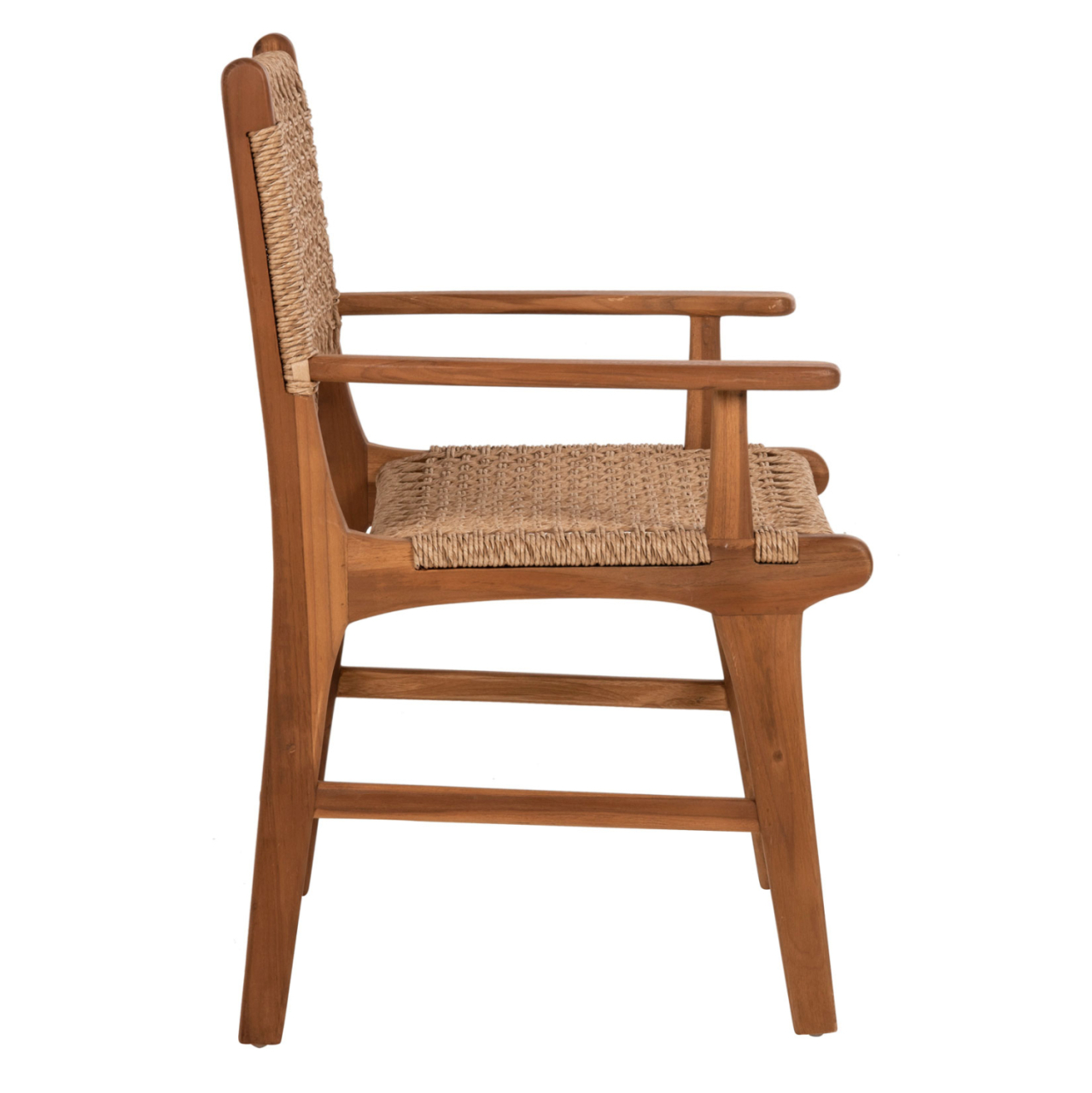 ARMCHAIR NESHA ΗΜ9385.11 SOLID TEAK NATURAL COLOR KNITTED RATTAN ROPE 57.5x59x90Hcm. [4]