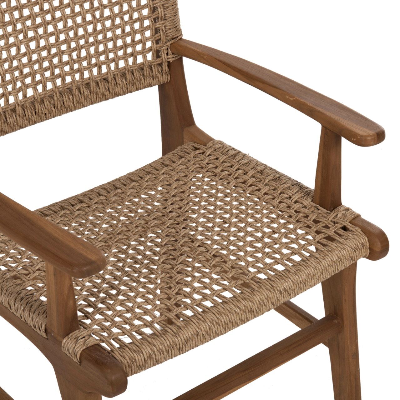 ARMCHAIR NESHA ΗΜ9385.11 SOLID TEAK NATURAL COLOR KNITTED RATTAN ROPE 57.5x59x90Hcm. [7]