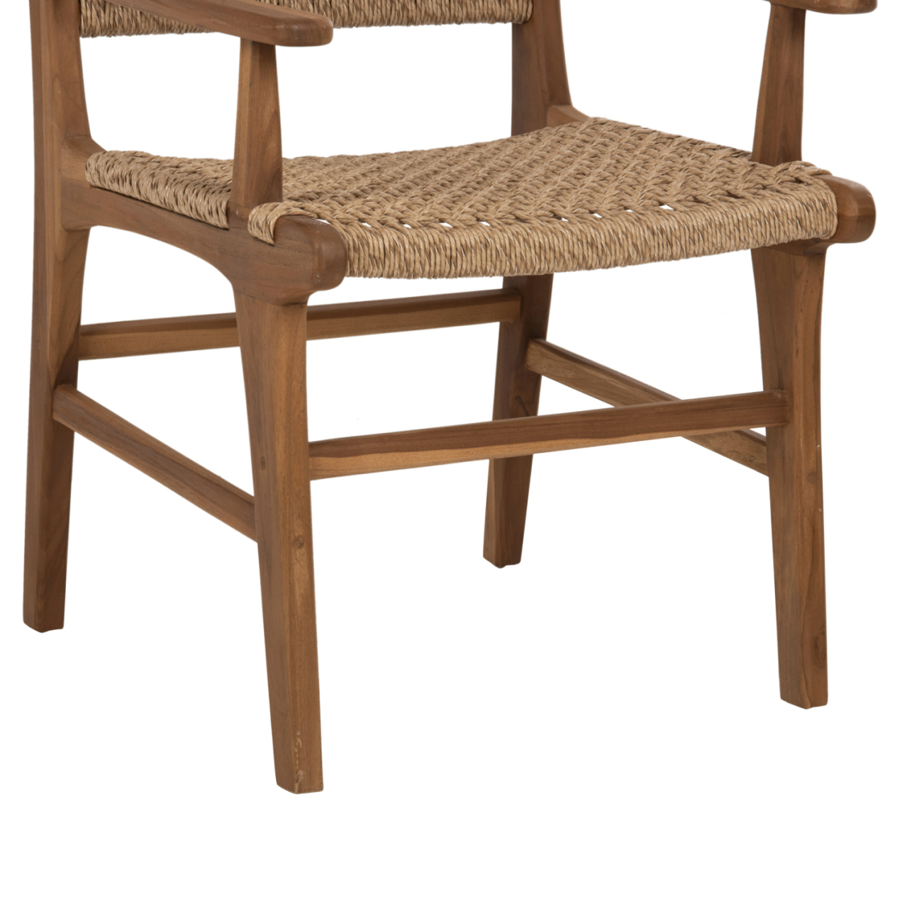 ARMCHAIR NESHA ΗΜ9385.11 SOLID TEAK NATURAL COLOR KNITTED RATTAN ROPE 57.5x59x90Hcm. [10]