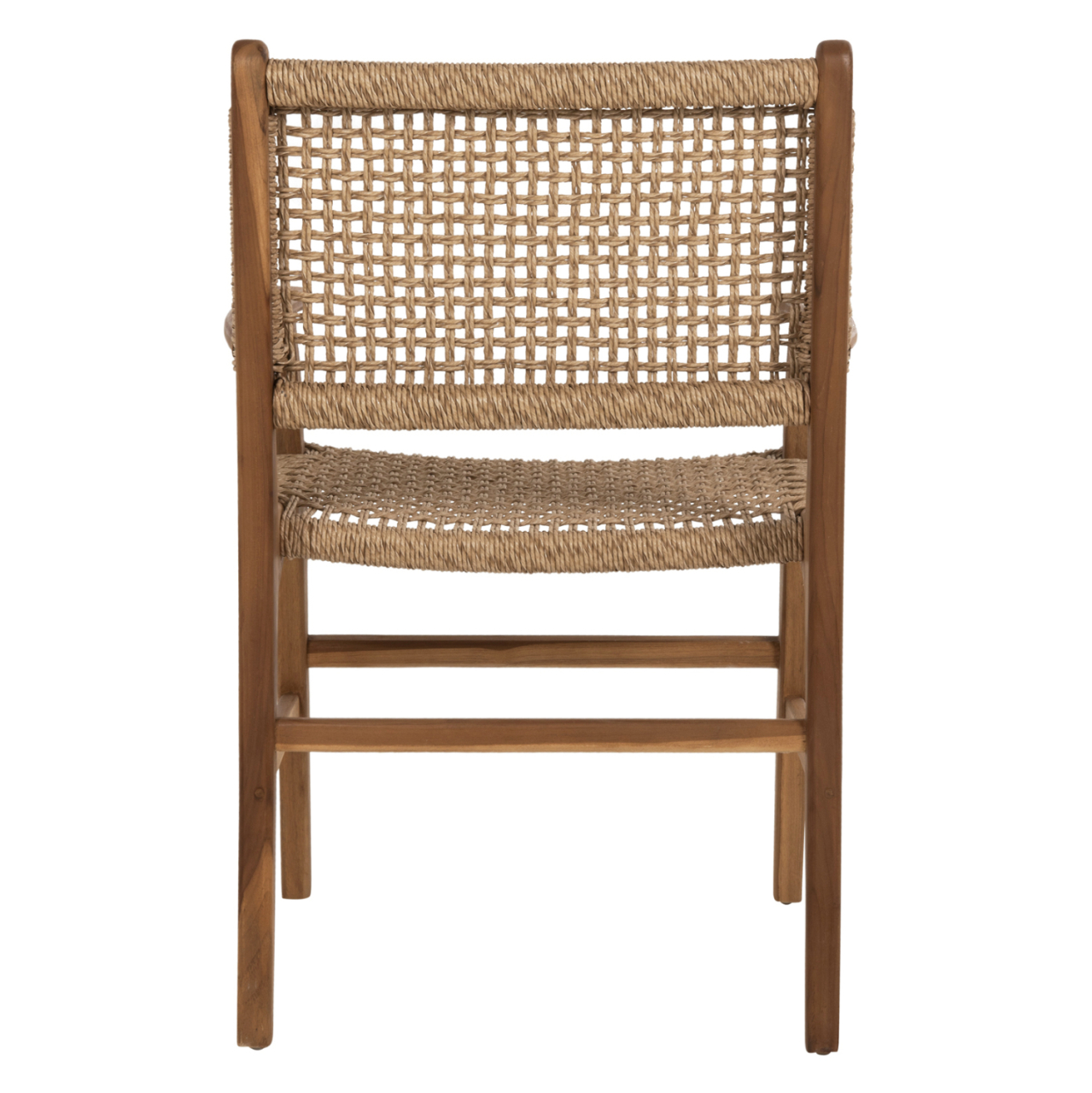 ARMCHAIR NESHA ΗΜ9385.11 SOLID TEAK NATURAL COLOR KNITTED RATTAN ROPE 57.5x59x90Hcm. [6]
