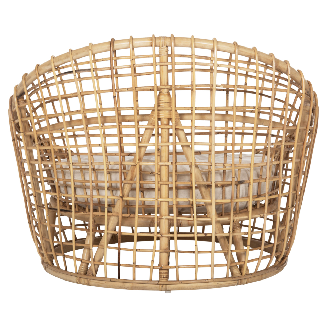 ARMCHAIR-NEST ENTO HM9814 RATTAN IN NATURAL SHADE-BEIGE CUSHION 85x75x67Hcm. [6]