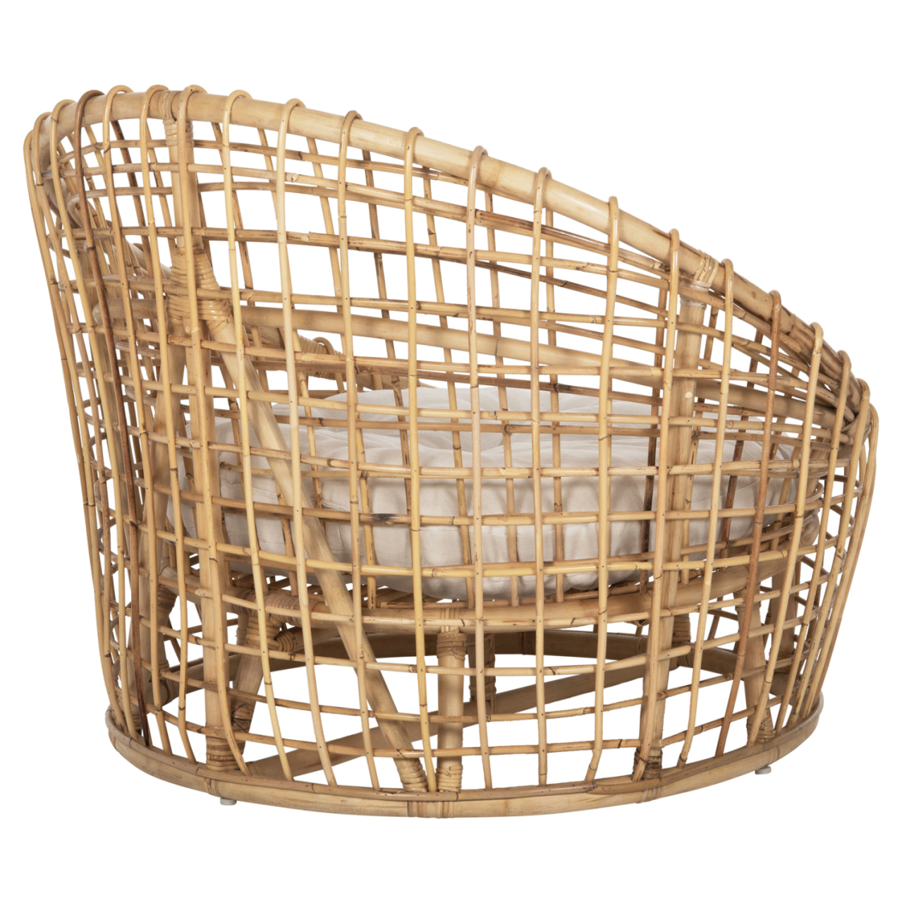 ARMCHAIR-NEST ENTO HM9814 RATTAN IN NATURAL SHADE-BEIGE CUSHION 85x75x67Hcm. [5]
