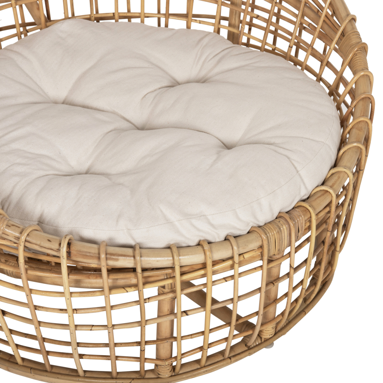 ARMCHAIR-NEST ENTO HM9814 RATTAN IN NATURAL SHADE-BEIGE CUSHION 85x75x67Hcm. [7]