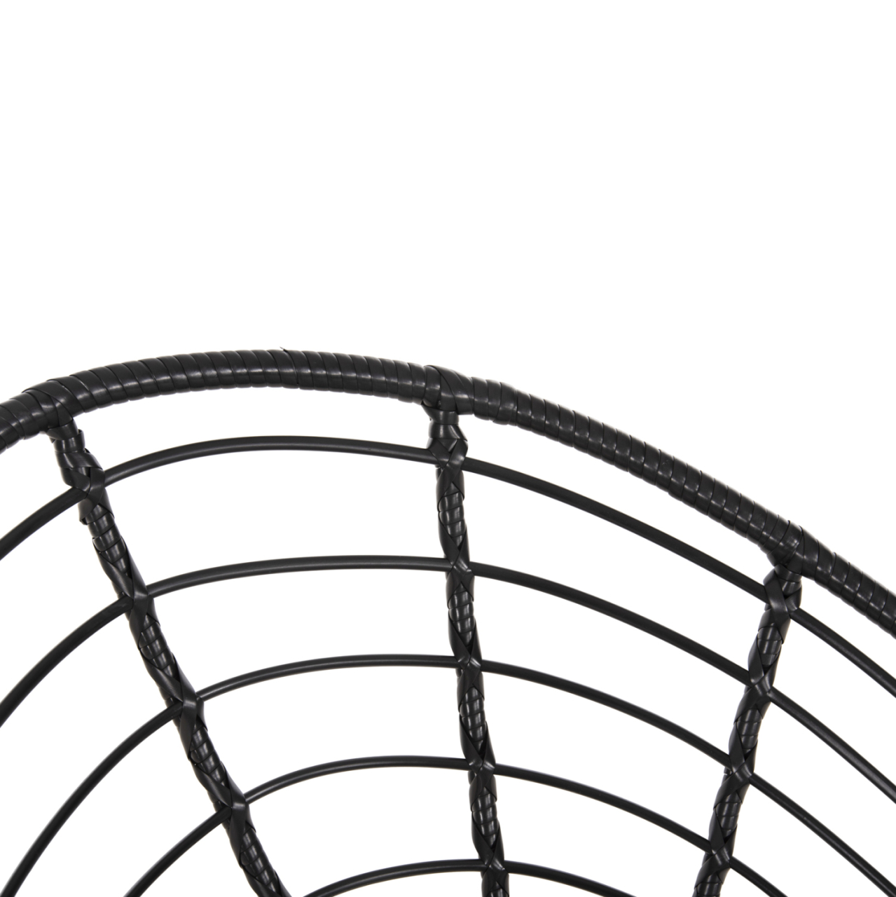 ARMCHAIR NEST-TYPE ALLEGRA HM5458.12 BLACK METAL-WICKER IN BLACK 73x78x88H cm. [8]