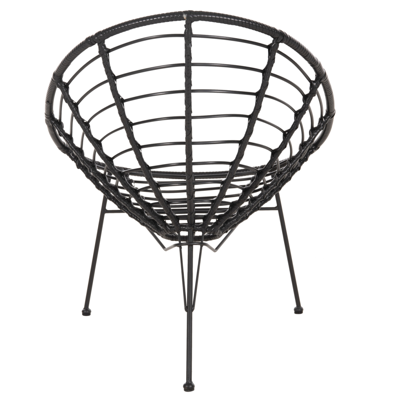 ARMCHAIR NEST-TYPE ALLEGRA HM5458.12 BLACK METAL-WICKER IN BLACK 73x78x88H cm. [6]