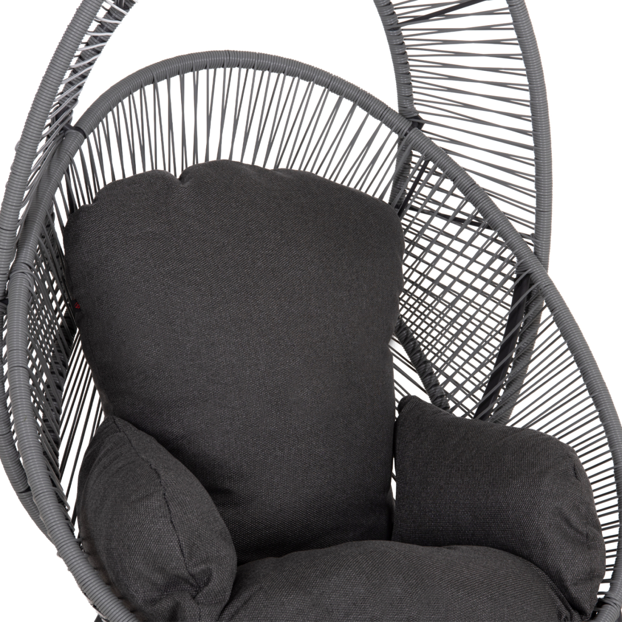 ARMCHAIR NEST-TYPE RULER HM6506.01 GREY STEEL-P.E.RATTAN-CUSHIONS 90x85x154Hcm [8]