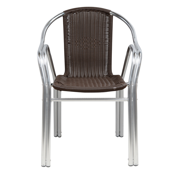 Armchair Noel HM5019 Aluminum Double Frame with rattan 56x60x75 cm [2]