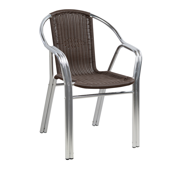 Armchair Noel HM5019 Aluminum Double Frame with rattan 56x60x75 cm [3]