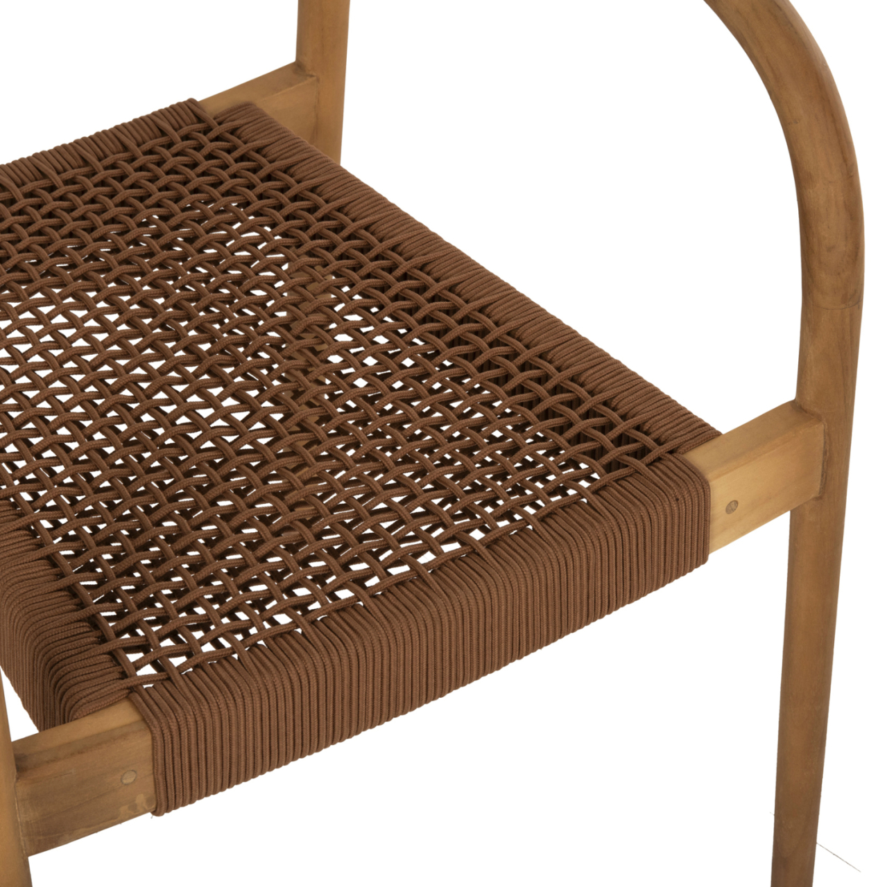 ARMCHAIR OSLO HM9636.01 TEAK WOOD IN NATURAL and ROPE--B'RATED 55x54x80Hcm. [8]