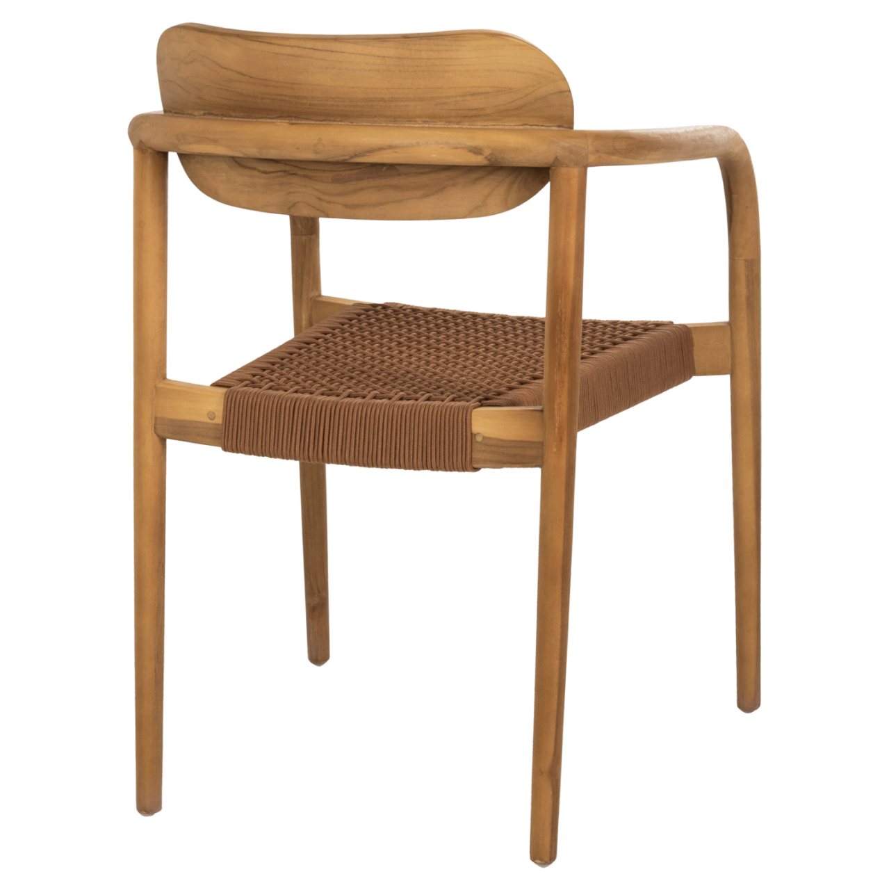 ARMCHAIR OSLO HM9636.01 TEAK WOOD IN NATURAL and ROPE--B'RATED 55x54x80Hcm. [5]