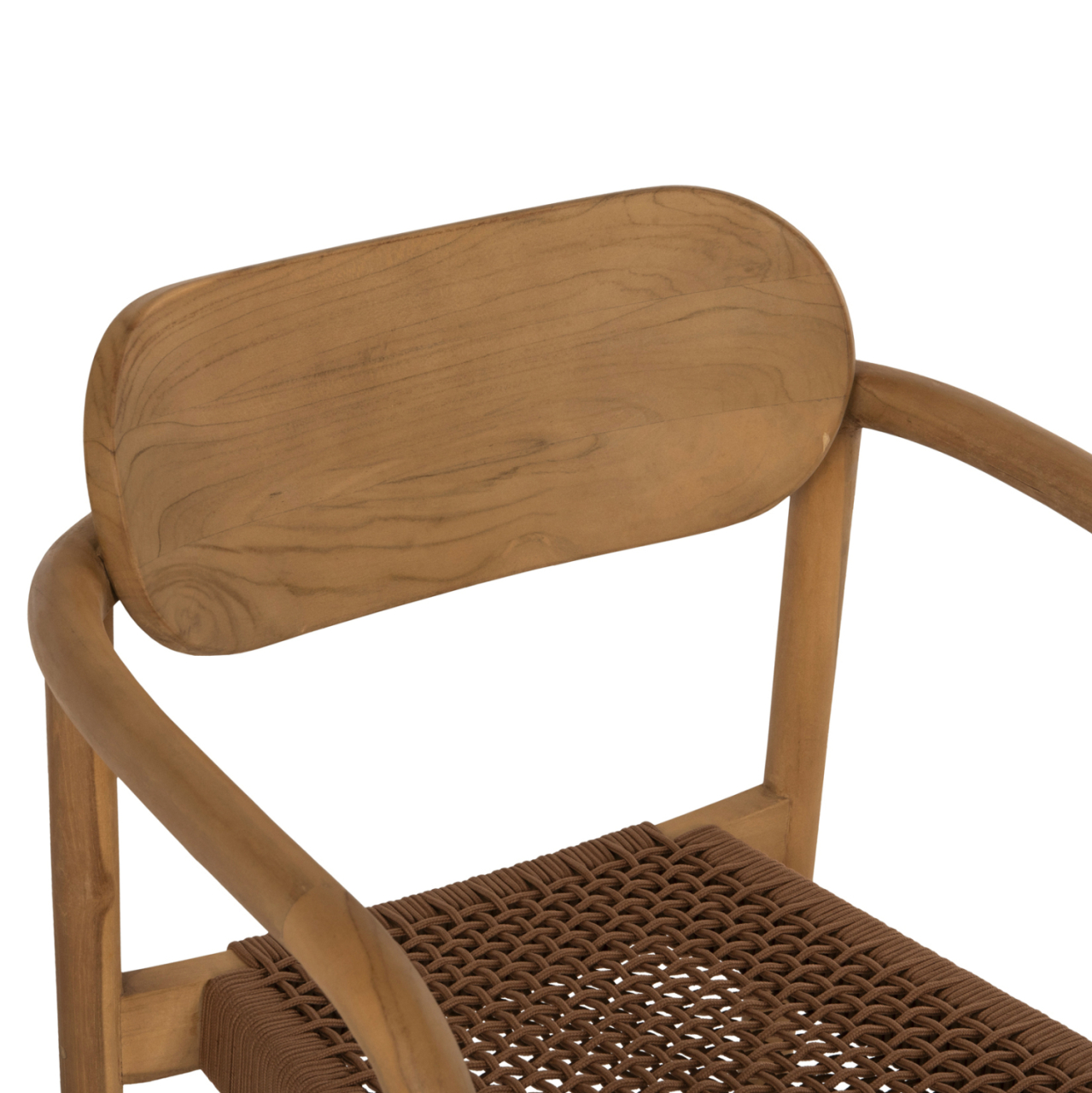 ARMCHAIR OSLO HM9636.01 TEAK WOOD IN NATURAL and ROPE--B'RATED 55x54x80Hcm. [7]