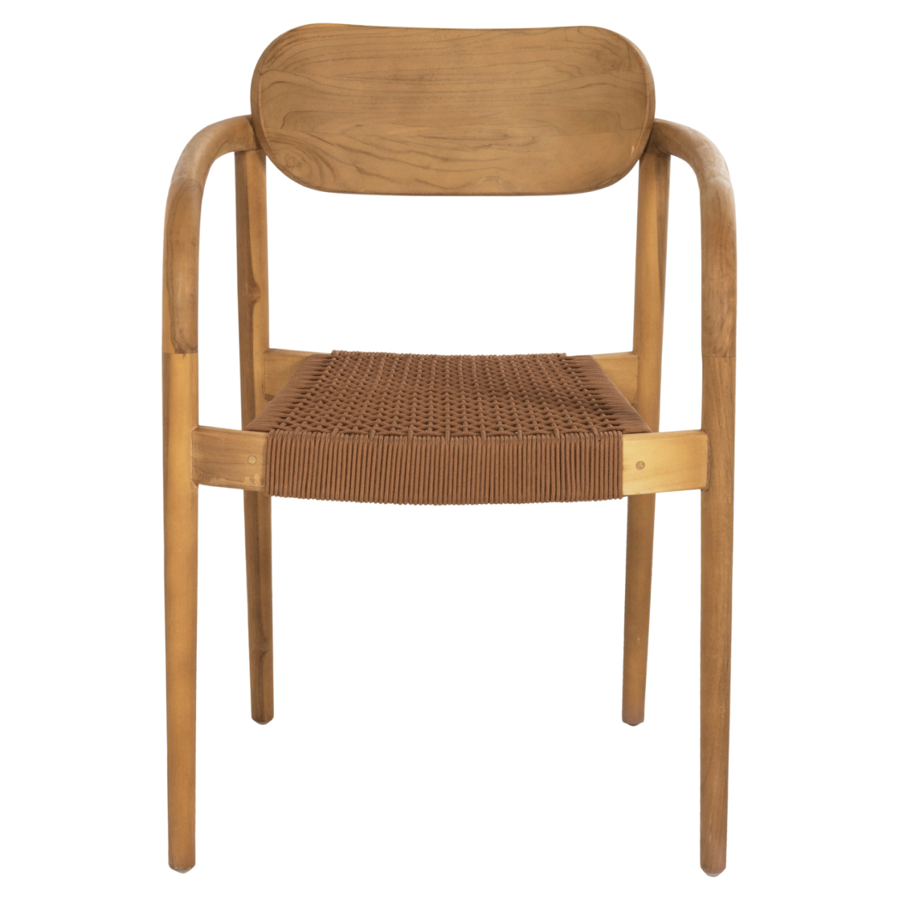 ARMCHAIR OSLO HM9636.01 TEAK WOOD IN NATURAL and ROPE--B'RATED 55x54x80Hcm. [3]