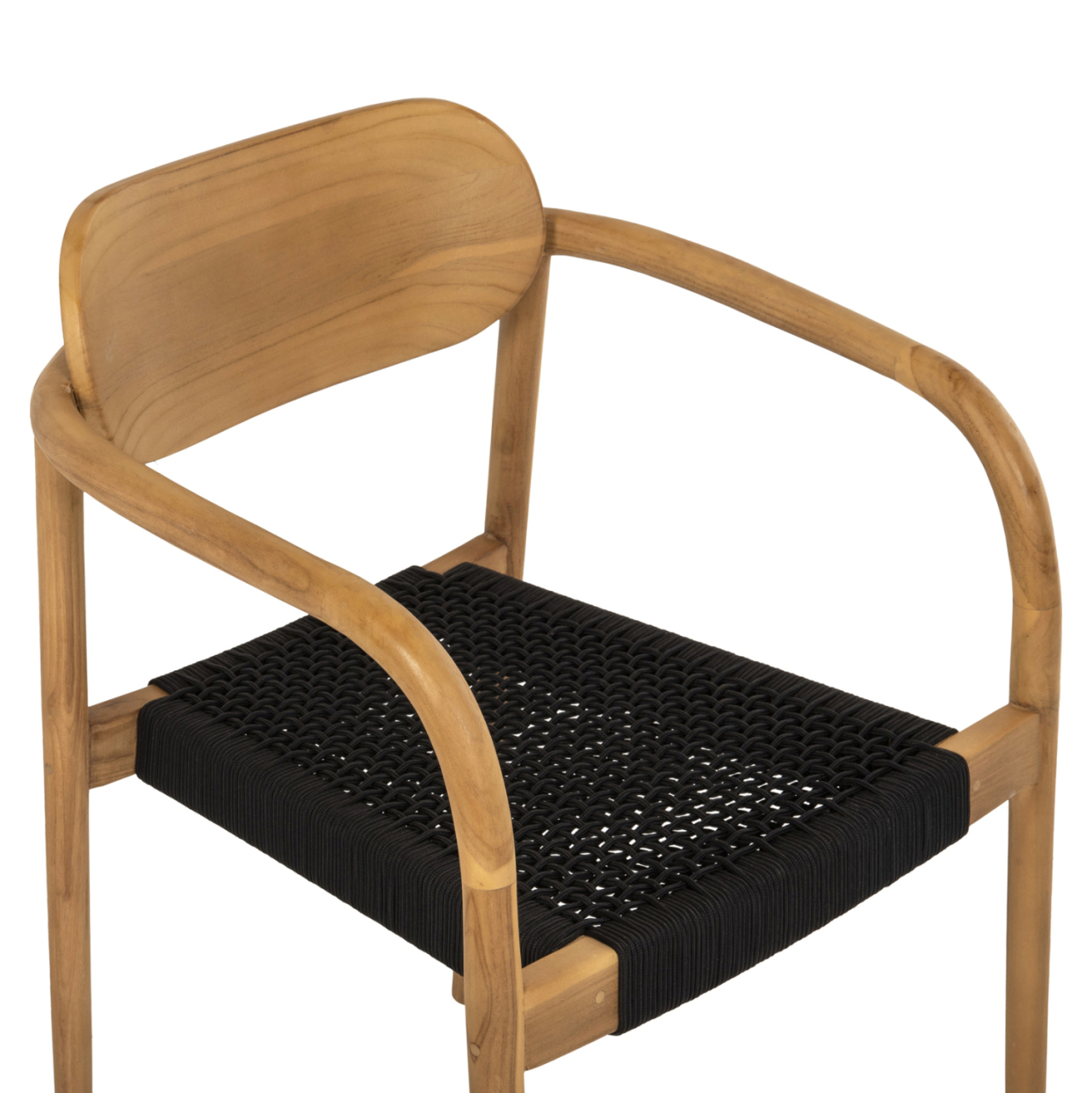 ARMCHAIR OSLO HM9636.02 TEAK WOOD IN NATURAL and ROPE--B'RATED 55x54x80Hcm. [9]
