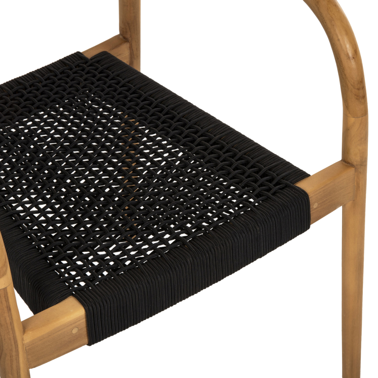 ARMCHAIR OSLO HM9636.02 TEAK WOOD IN NATURAL and ROPE--B'RATED 55x54x80Hcm. [8]