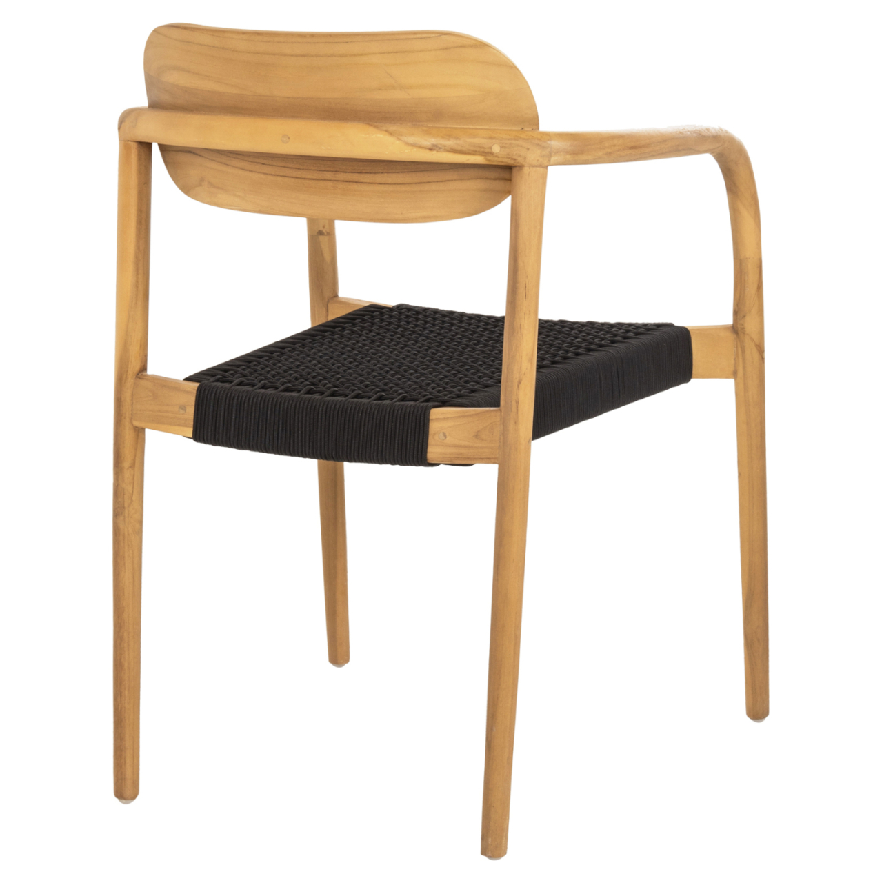 ARMCHAIR OSLO HM9636.02 TEAK WOOD IN NATURAL and ROPE--B'RATED 55x54x80Hcm. [5]