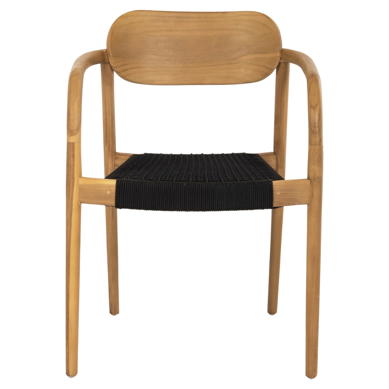 ARMCHAIR OSLO HM9636.02 TEAK WOOD IN NATURAL and ROPE--B'RATED 55x54x80Hcm. [3]