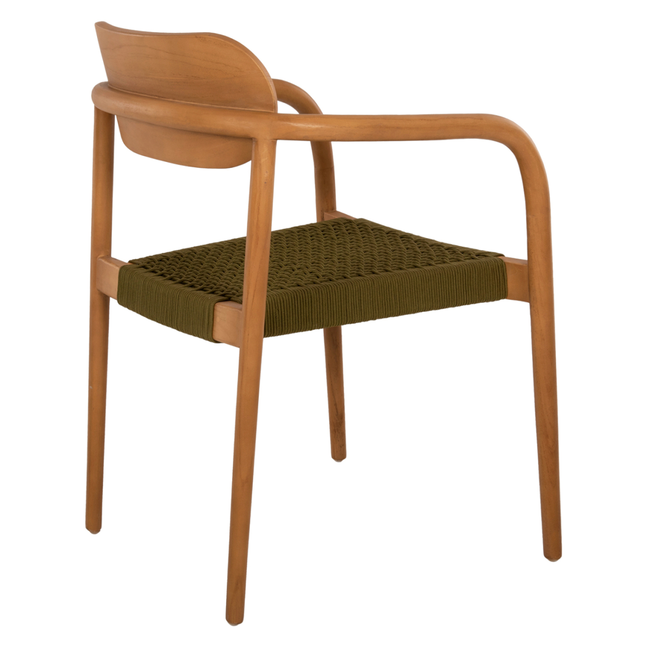 ARMCHAIR OSLO HM9636.05 TEAK WOOD IN NATURAL and ROPE--B'RATED 55x54x80Hcm. [5]