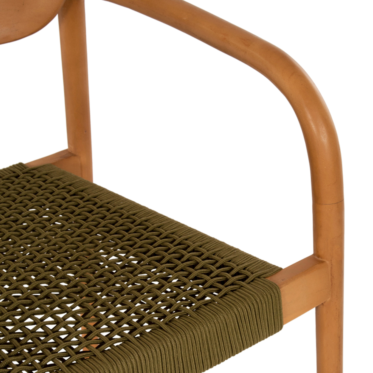 ARMCHAIR OSLO HM9636.05 TEAK WOOD IN NATURAL and ROPE--B'RATED 55x54x80Hcm. [7]
