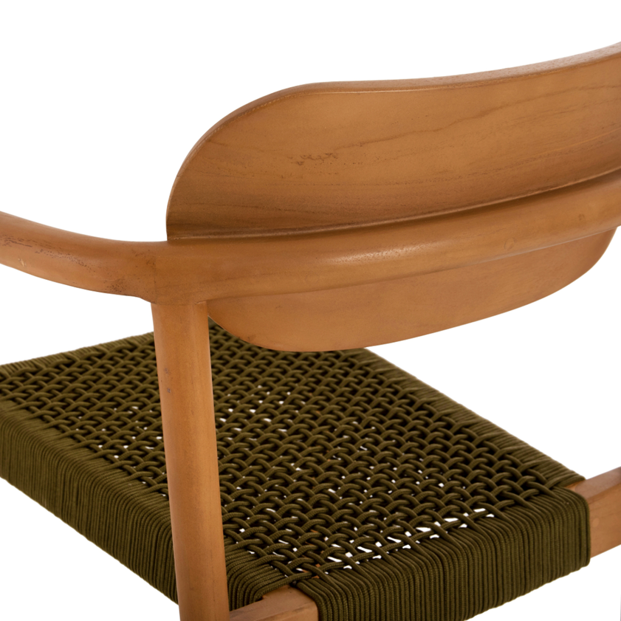ARMCHAIR OSLO HM9636.05 TEAK WOOD IN NATURAL and ROPE--B'RATED 55x54x80Hcm. [9]