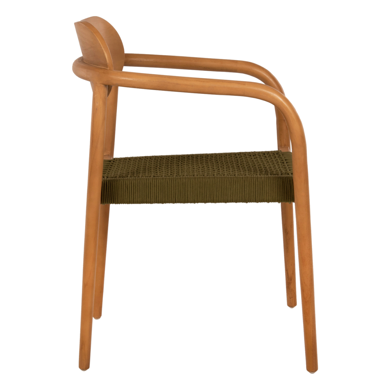 ARMCHAIR OSLO HM9636.05 TEAK WOOD IN NATURAL and ROPE--B'RATED 55x54x80Hcm. [4]