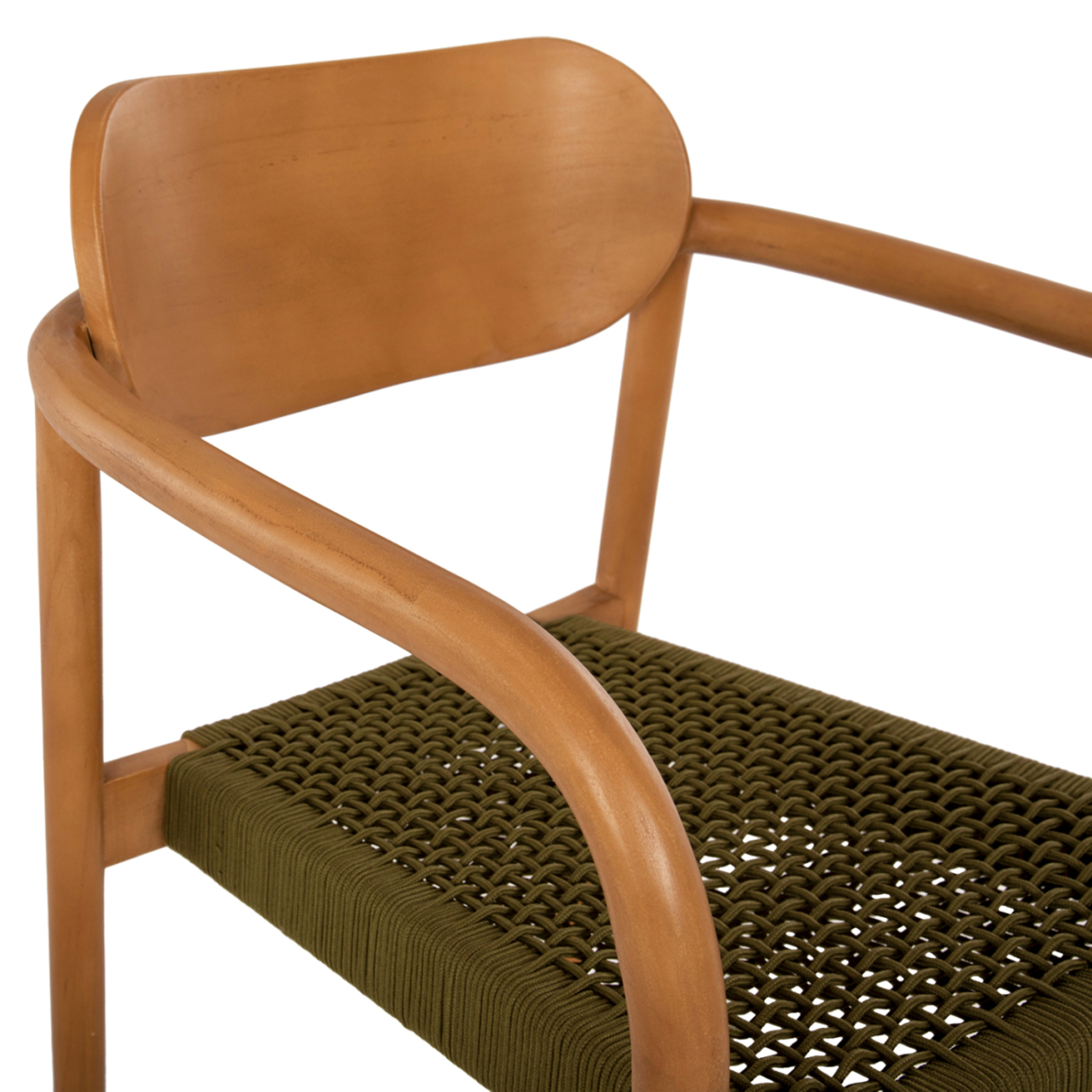 ARMCHAIR OSLO HM9636.05 TEAK WOOD IN NATURAL and ROPE--B'RATED 55x54x80Hcm. [8]
