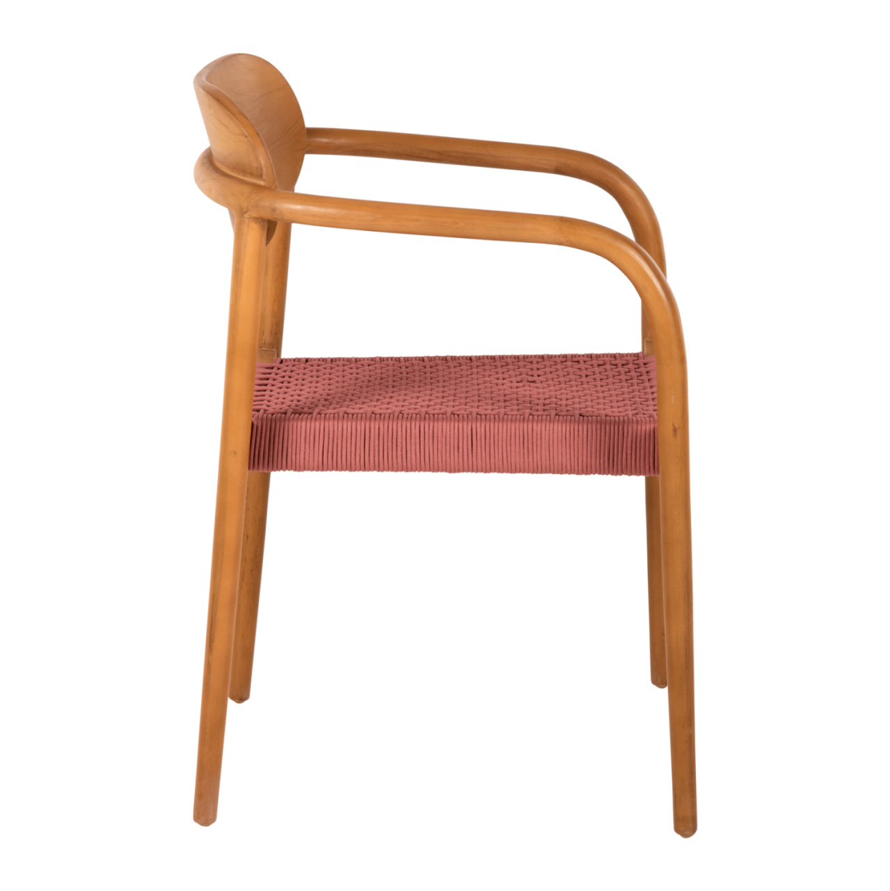 ARMCHAIR OSLO HM9636.06 TEAK WOOD IN NATURAL and ROPE--B'RATED 55x54x80Hcm. [4]