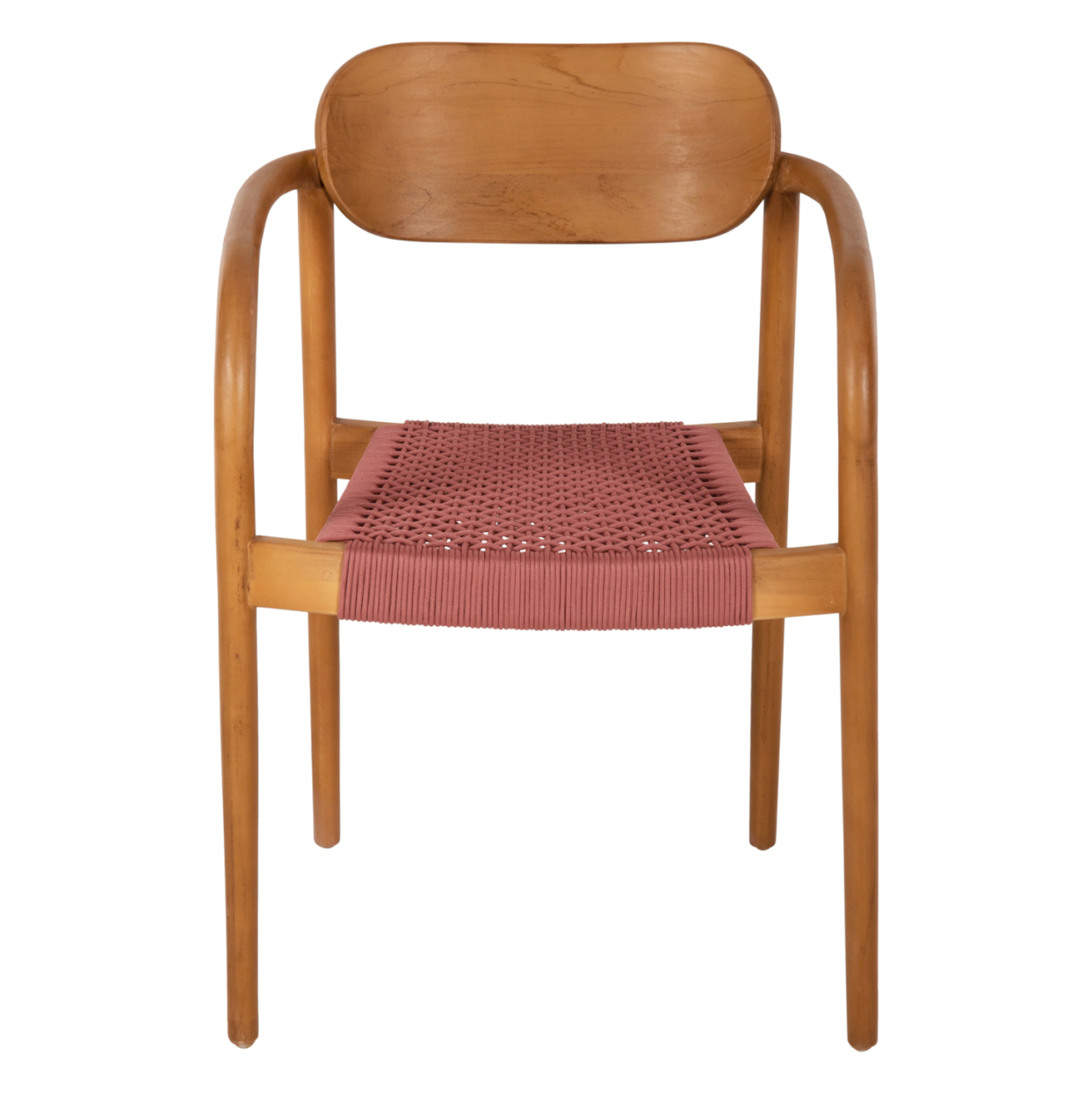 ARMCHAIR OSLO HM9636.06 TEAK WOOD IN NATURAL and ROPE--B'RATED 55x54x80Hcm. [3]