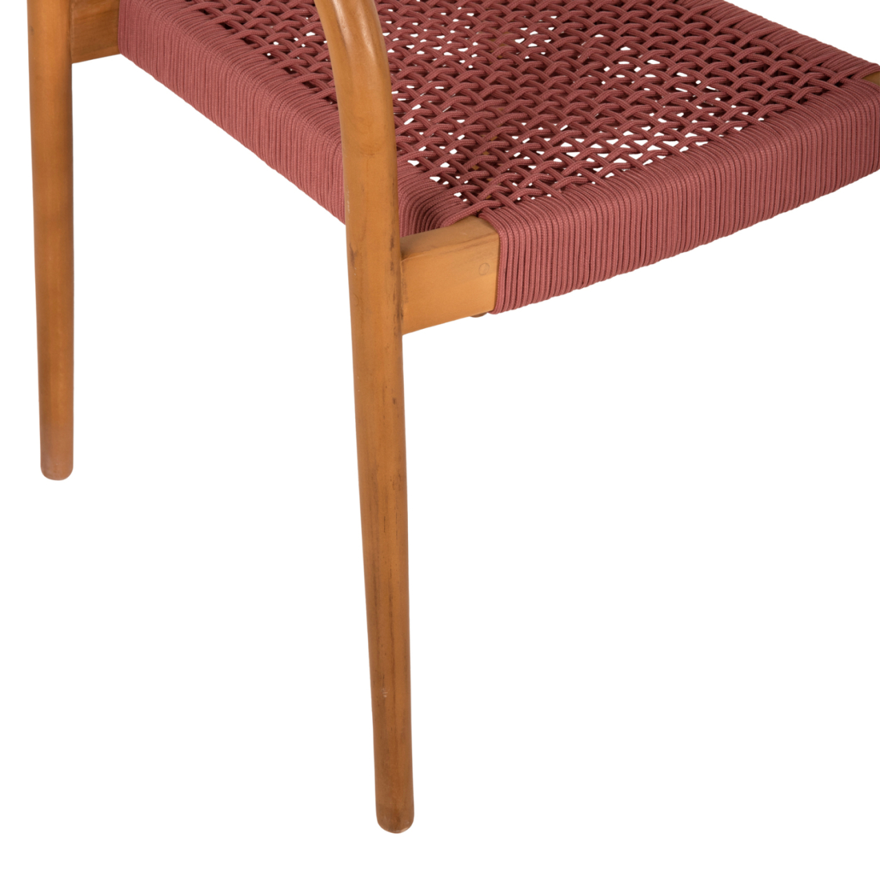ARMCHAIR OSLO HM9636.06 TEAK WOOD IN NATURAL and ROPE--B'RATED 55x54x80Hcm. [8]