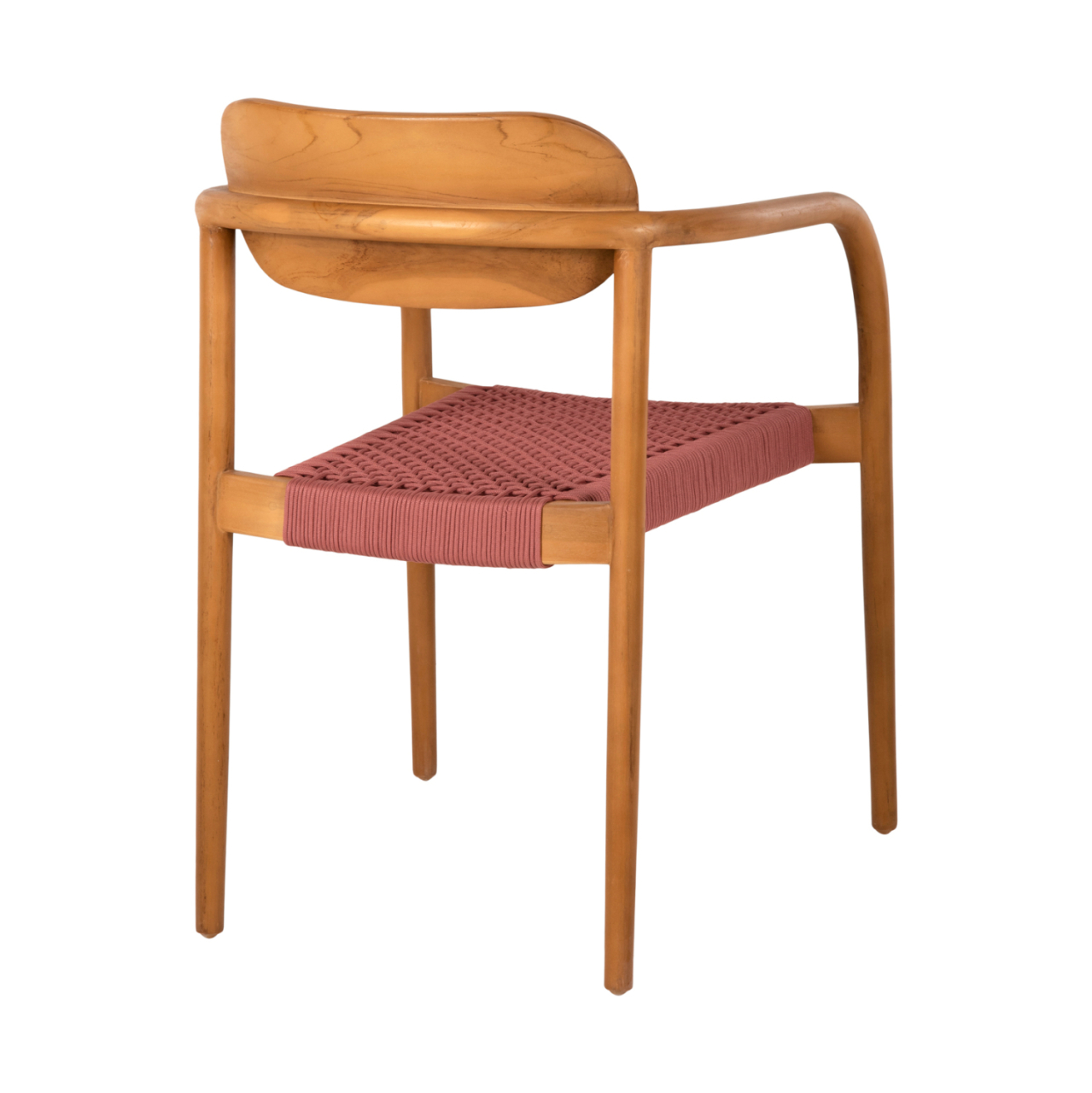 ARMCHAIR OSLO HM9636.06 TEAK WOOD IN NATURAL and ROPE--B'RATED 55x54x80Hcm. [5]
