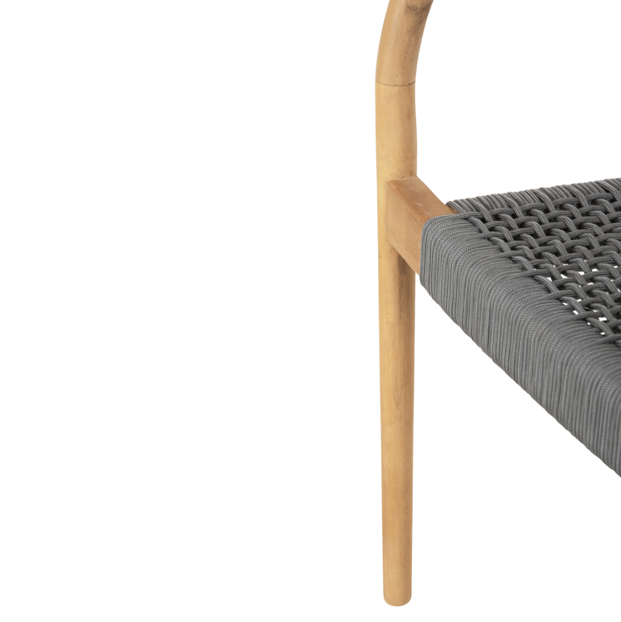 ARMCHAIR OSLO HM9636.08 TEAK WOOD IN NATURAL and ROPE--B'RATED 55x54x80Hcm. [10]