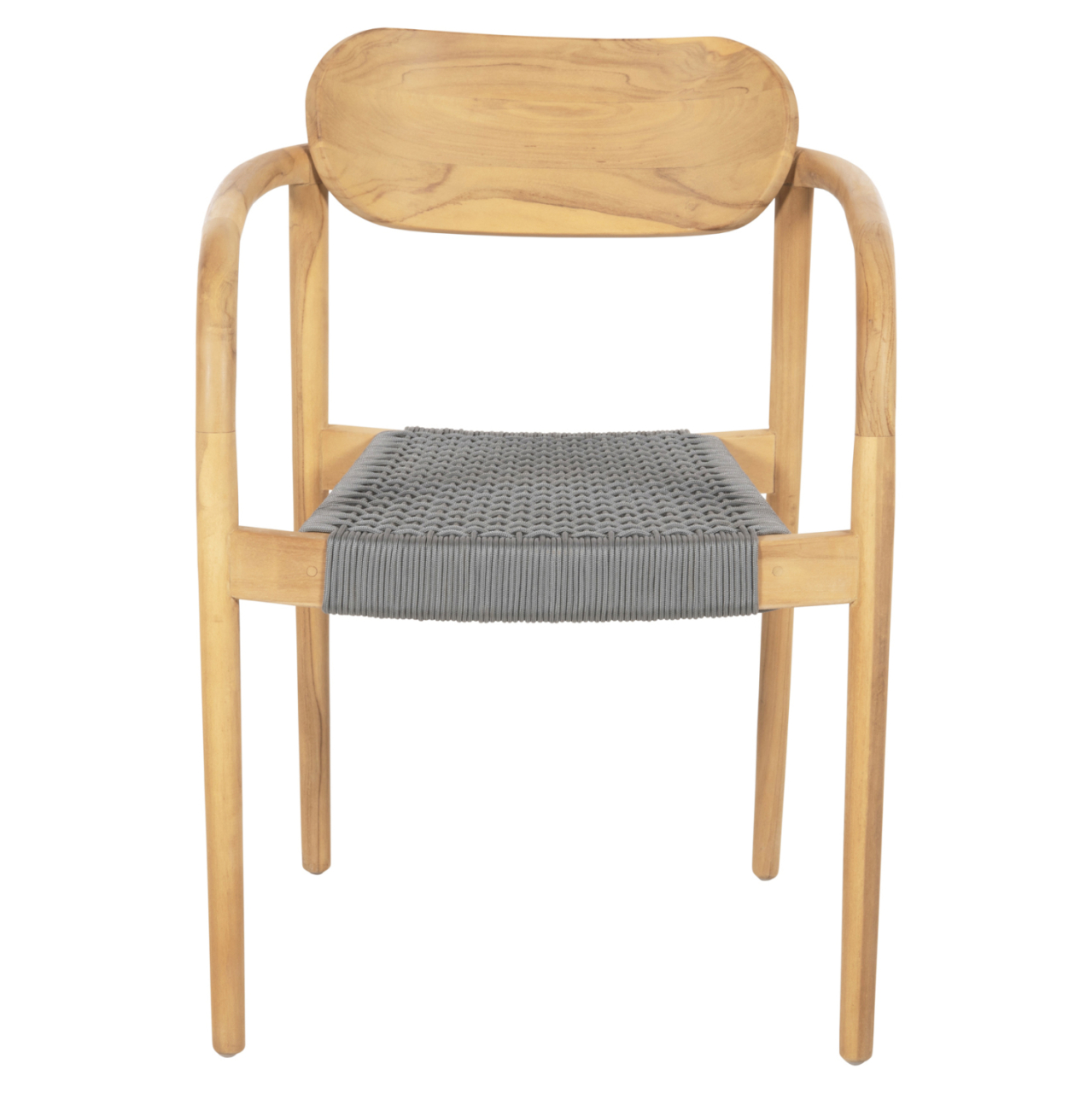 ARMCHAIR OSLO HM9636.08 TEAK WOOD IN NATURAL and ROPE--B'RATED 55x54x80Hcm. [3]