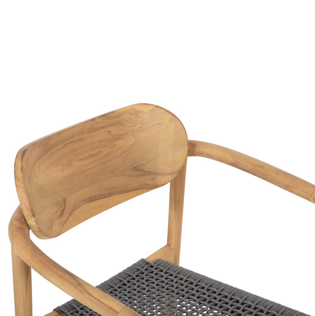 ARMCHAIR OSLO HM9636.08 TEAK WOOD IN NATURAL and ROPE--B'RATED 55x54x80Hcm. [7]