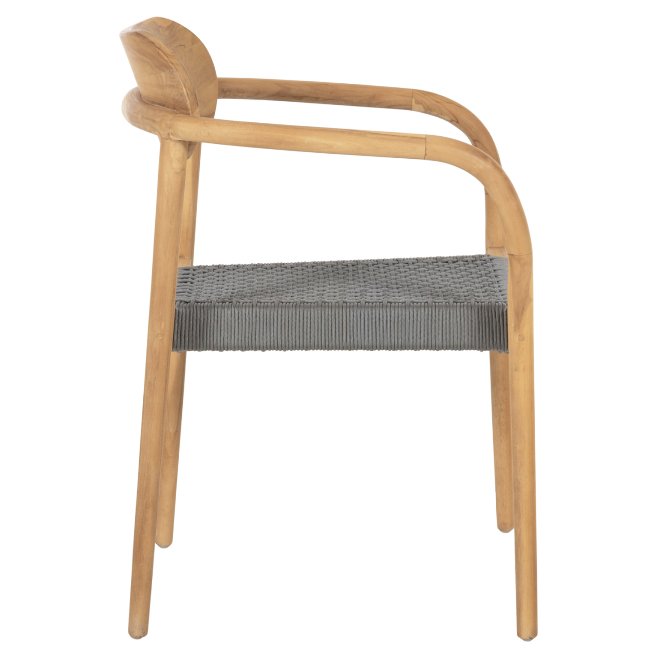 ARMCHAIR OSLO HM9636.08 TEAK WOOD IN NATURAL and ROPE--B'RATED 55x54x80Hcm. [4]