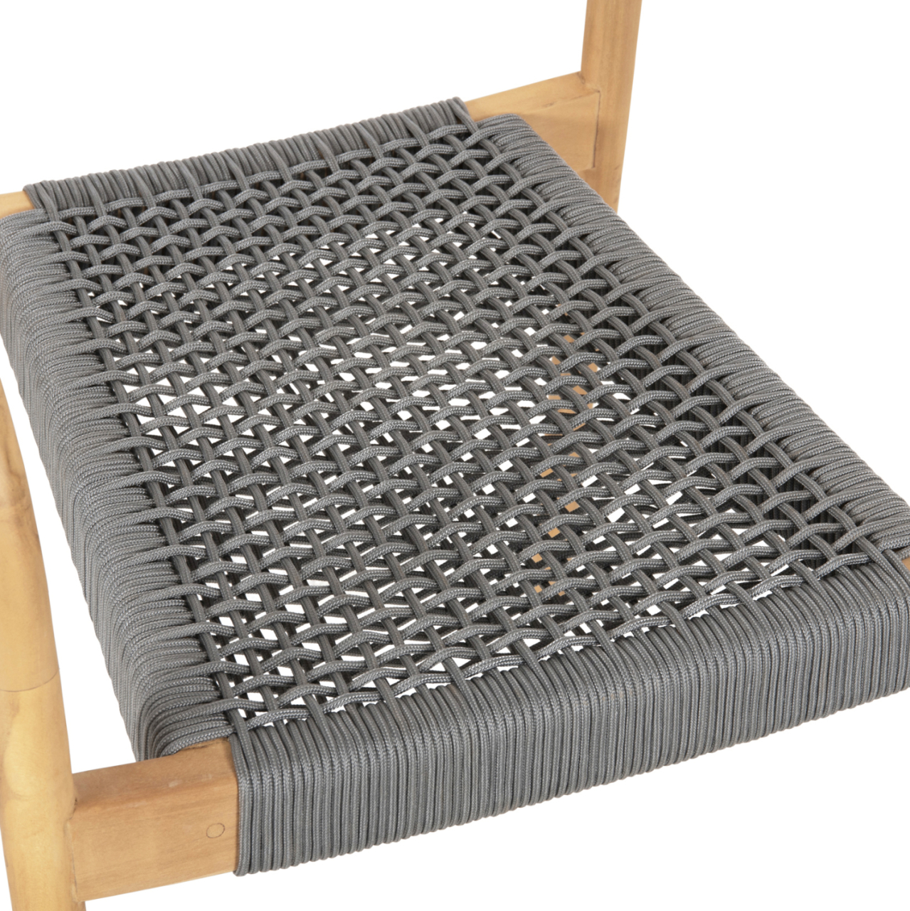 ARMCHAIR OSLO HM9636.08 TEAK WOOD IN NATURAL and ROPE--B'RATED 55x54x80Hcm. [8]